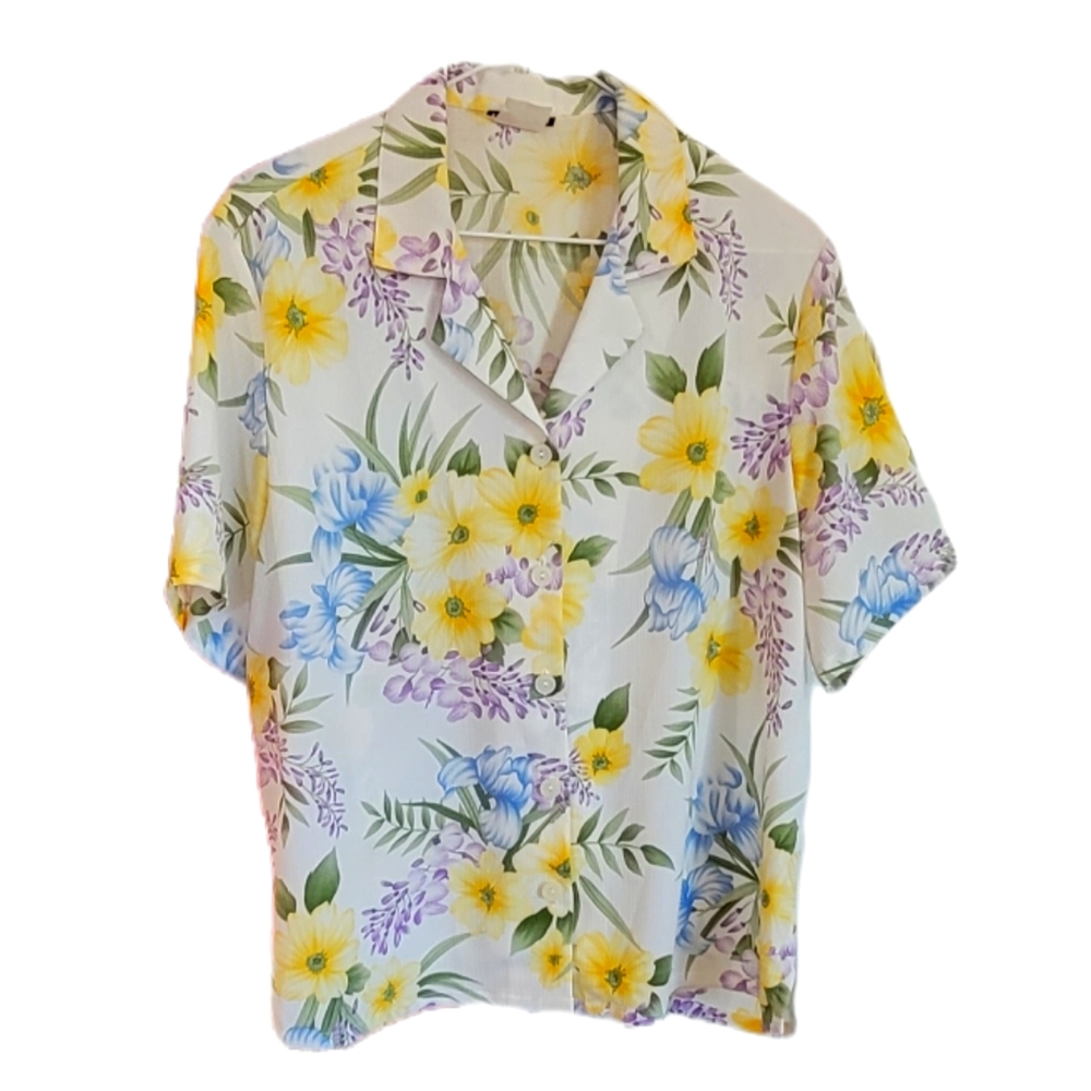 Bon Worth Floral Blast Blouse Tops